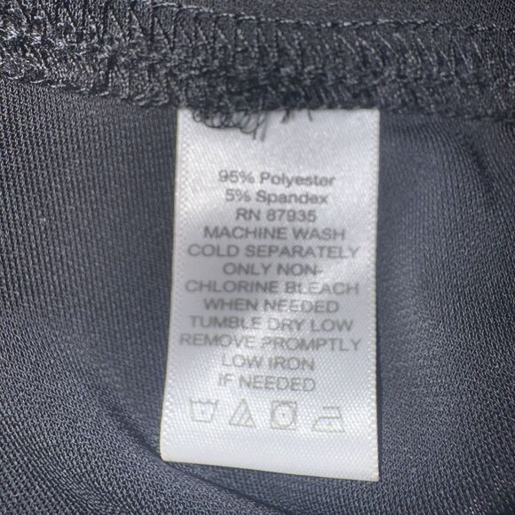 Susan Graver Premier Liquid Knit Black Pull On Pant Stretch Women 1XP - Picture 7 of 7